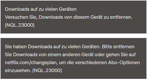 Netflix-Fehler 23003