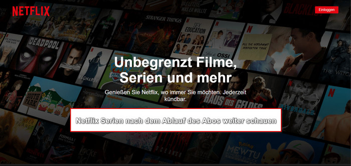 Netflix Serien nach dem Ablauf des Abos schauen 